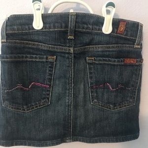 7 For All Mankind girls Jean skirt